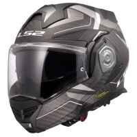 LS2 FF901 ADVANT-X CARBON HORIZON překlápěcí helma stříbrná/šedá M